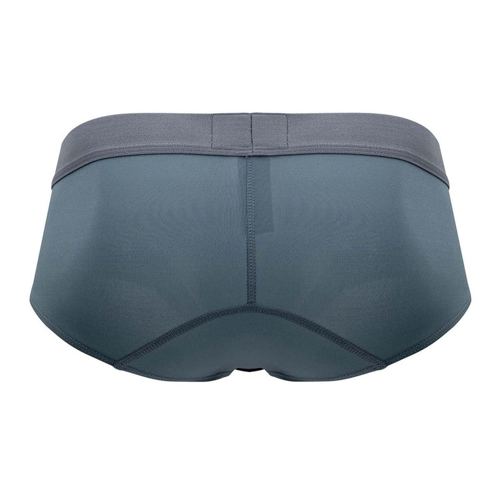 Clever men's gray Lighting briefs – silky nylon microfiber full coverage underwear