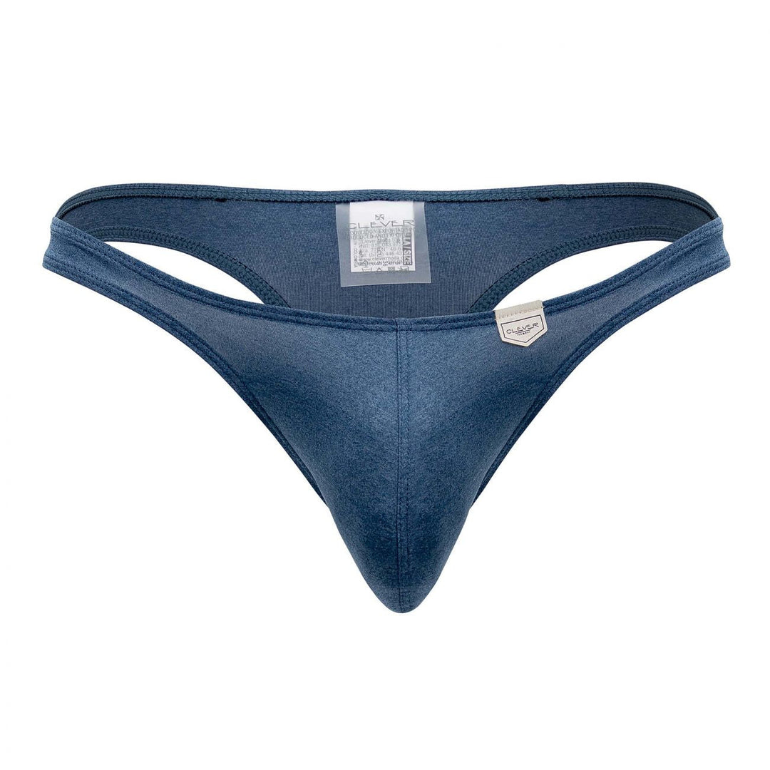 Clever men's blue Set thong – silky microfiber minimal coverage underwear