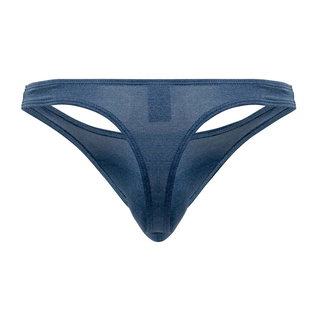 Clever men's blue Set thong – silky microfiber minimal coverage underwear