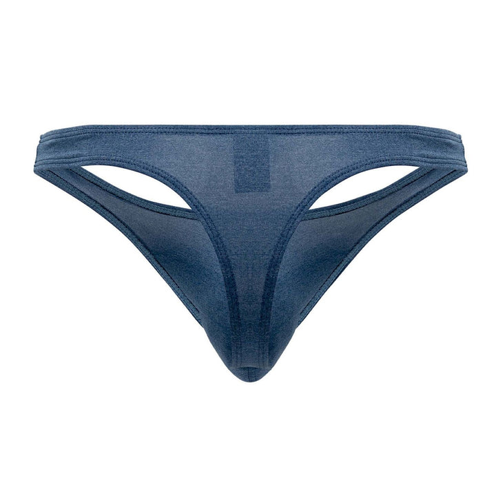 Clever men's blue Set thong – silky microfiber minimal coverage underwear