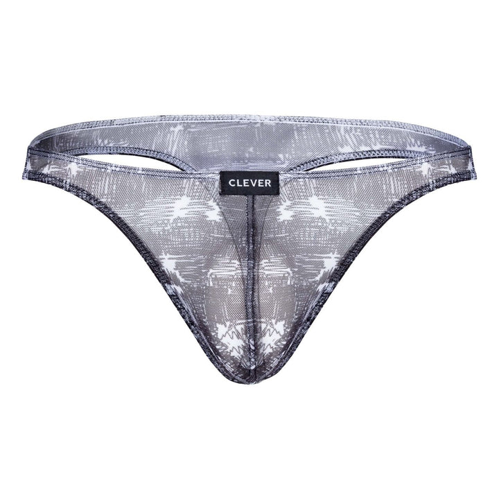 Clever men's 3-pack Australian Latin thongs in black and orange – sheer microfiber underwear