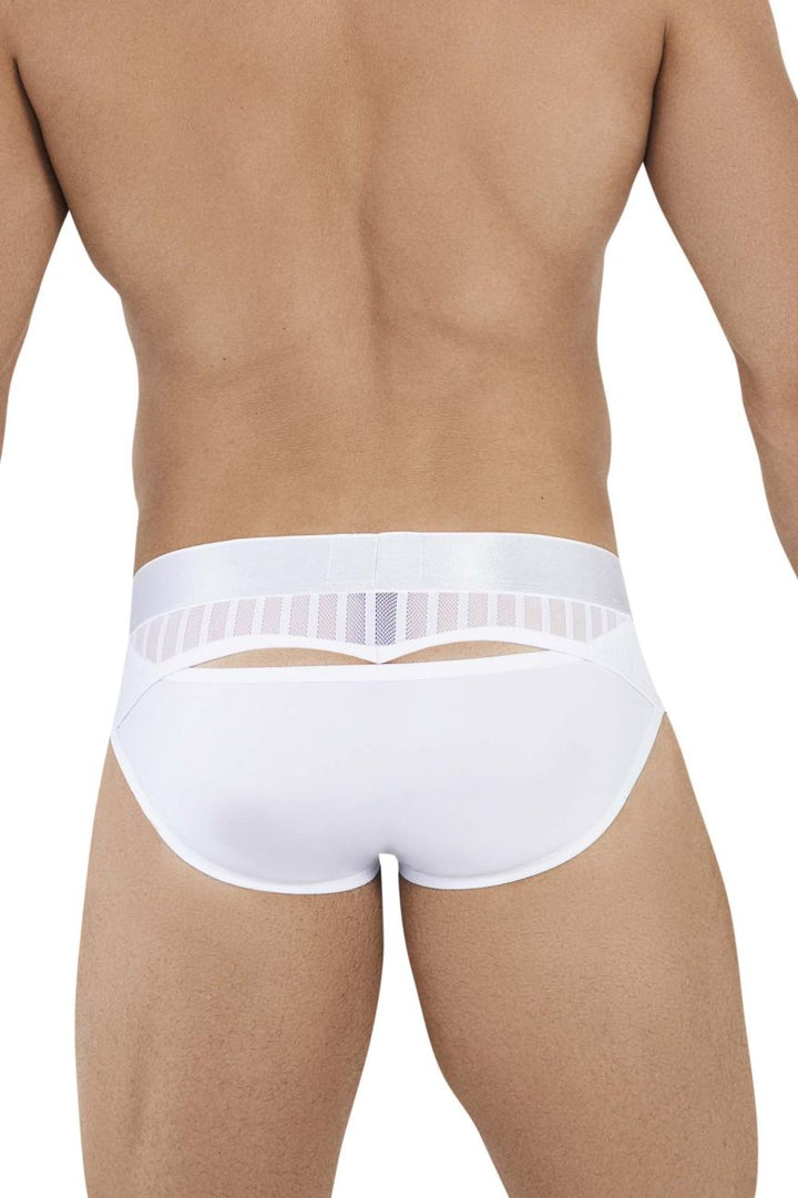 Clever men's white Lucerna briefs – silky nylon microfiber low-rise underwear