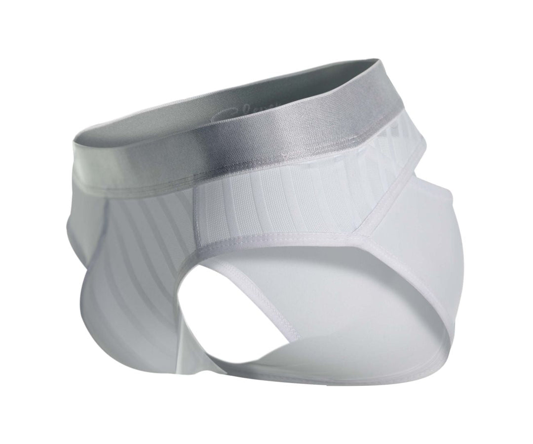 Clever men's white Lucerna briefs – silky nylon microfiber low-rise underwear