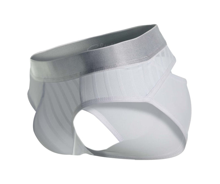 Clever men's white Lucerna briefs – silky nylon microfiber low-rise underwear