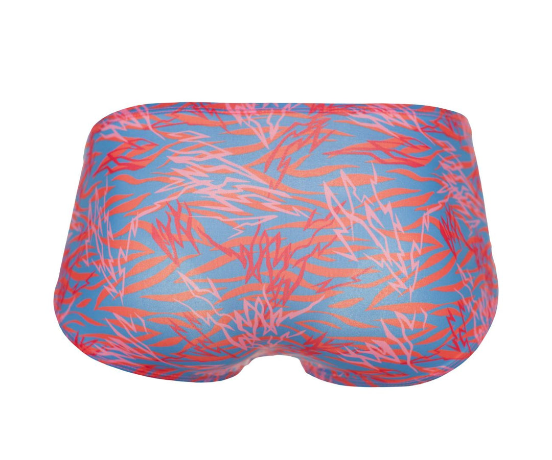 Clever men's fuchsia Zug trunks – printed polyester full-coverage underwear