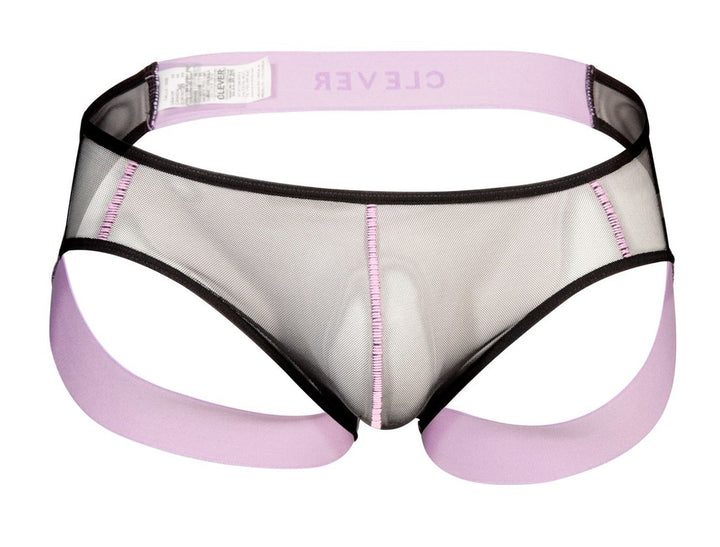 Clever men's black Hunch jockstrap – transparent nylon athletic supporter underwear