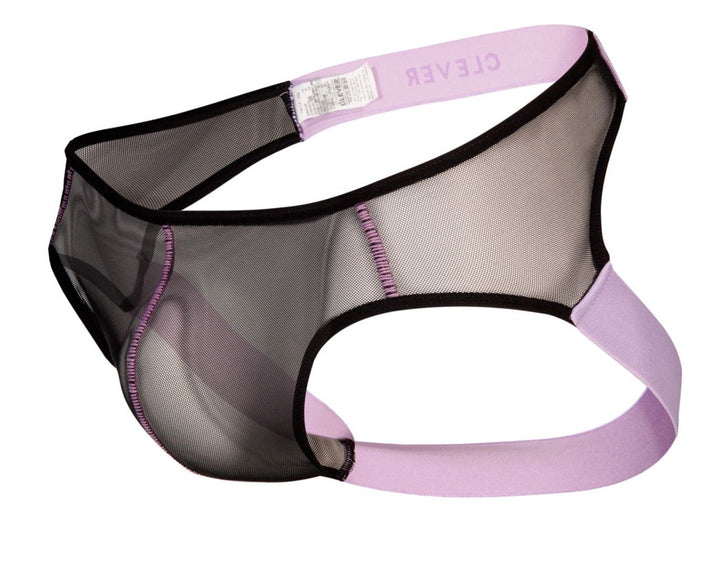 Clever men's black Hunch jockstrap – transparent nylon athletic supporter underwear