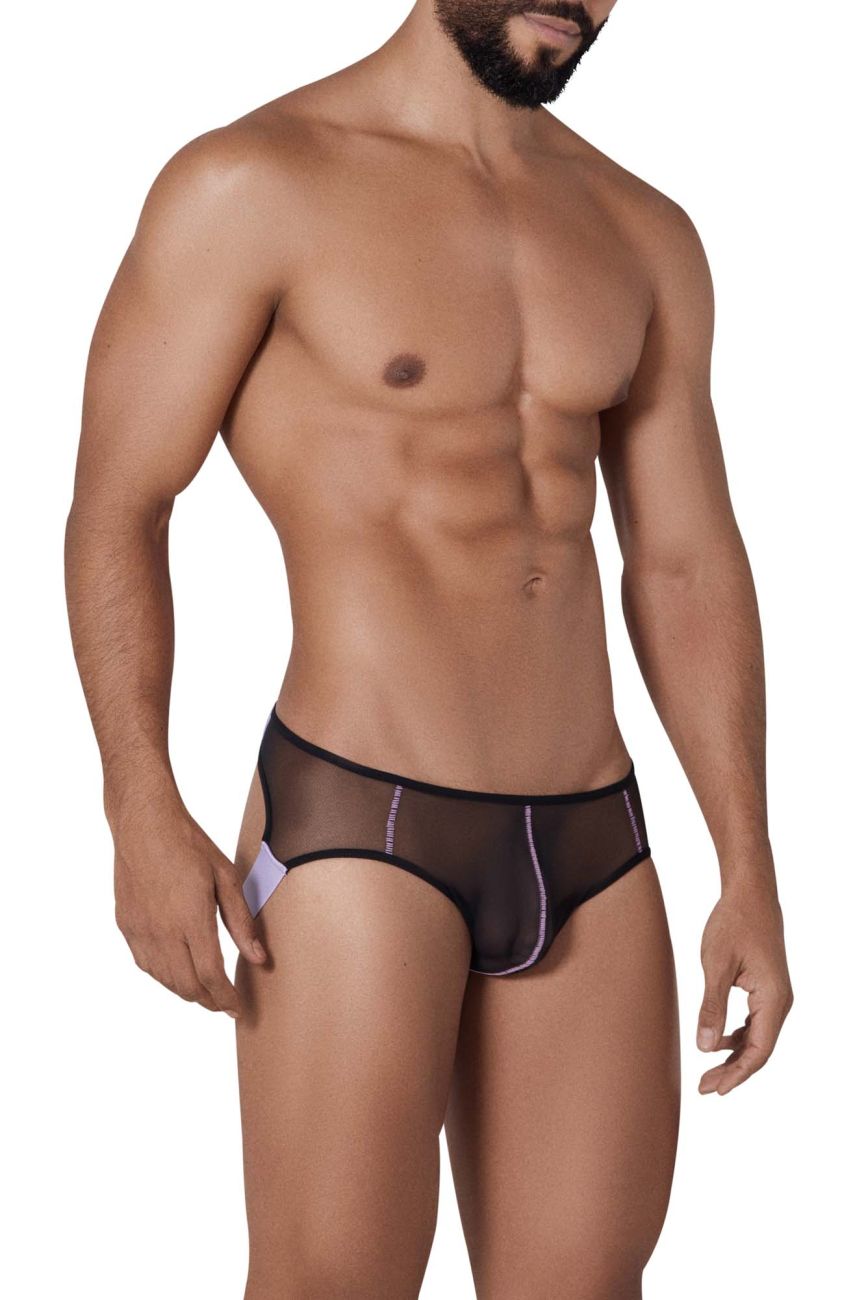 Clever men's black Hunch jockstrap – transparent nylon athletic supporter underwear