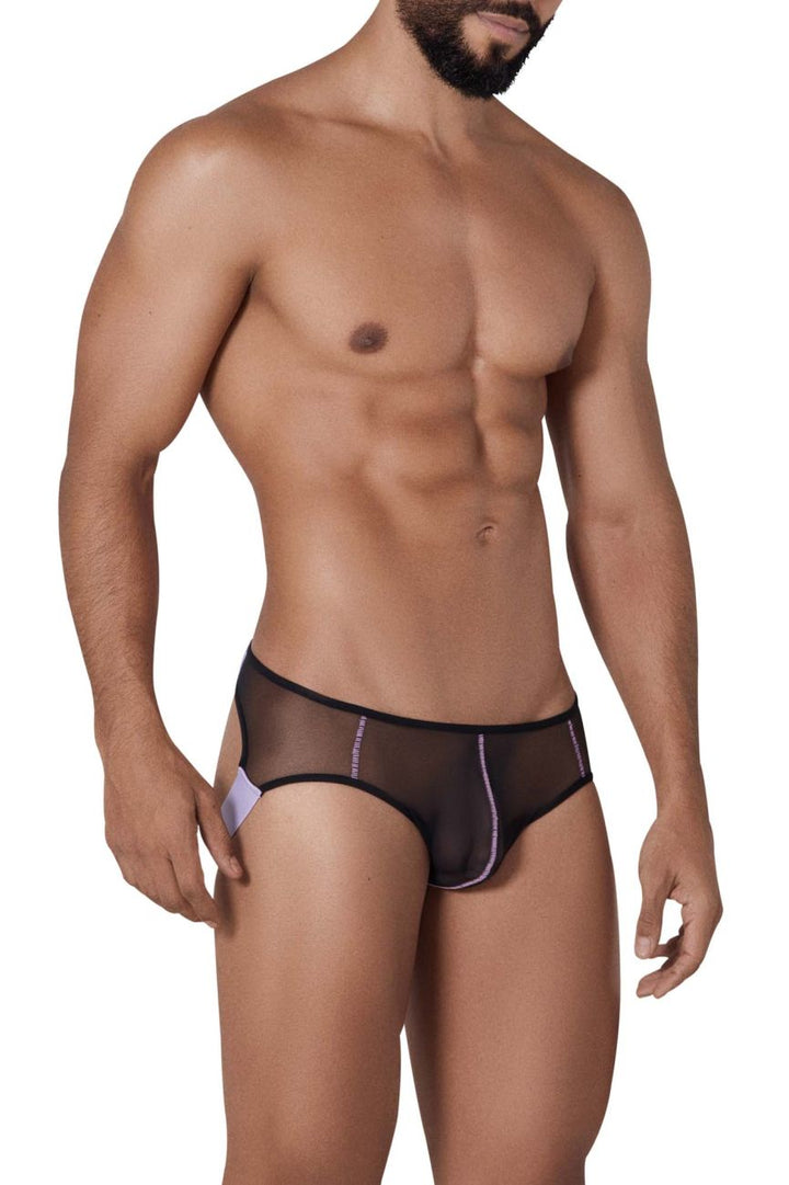 Clever men's black Hunch jockstrap – transparent nylon athletic supporter underwear