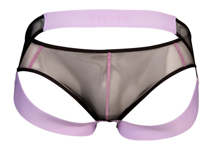 Clever men's black Hunch jockstrap – transparent nylon athletic supporter underwear
