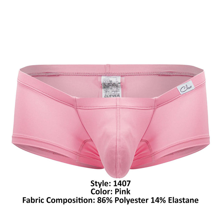 Clever men's pink Wood trunks – low-rise elastic waistband underwear
