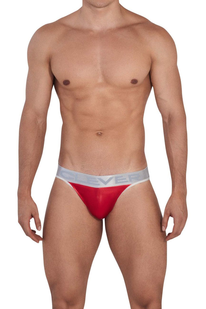 Clever men's red Earth thong – silky microfiber nylon minimal coverage underwear