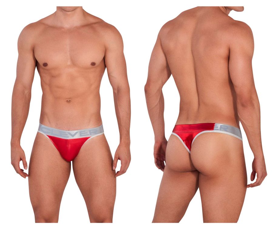 Clever men's red Earth thong – silky microfiber nylon minimal coverage underwear