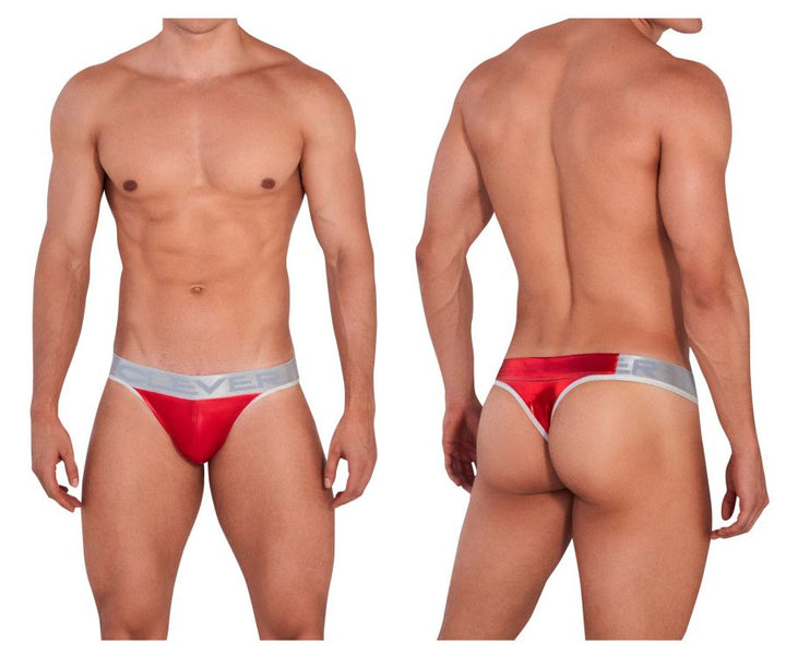 Clever men's red Earth thong – silky microfiber nylon minimal coverage underwear