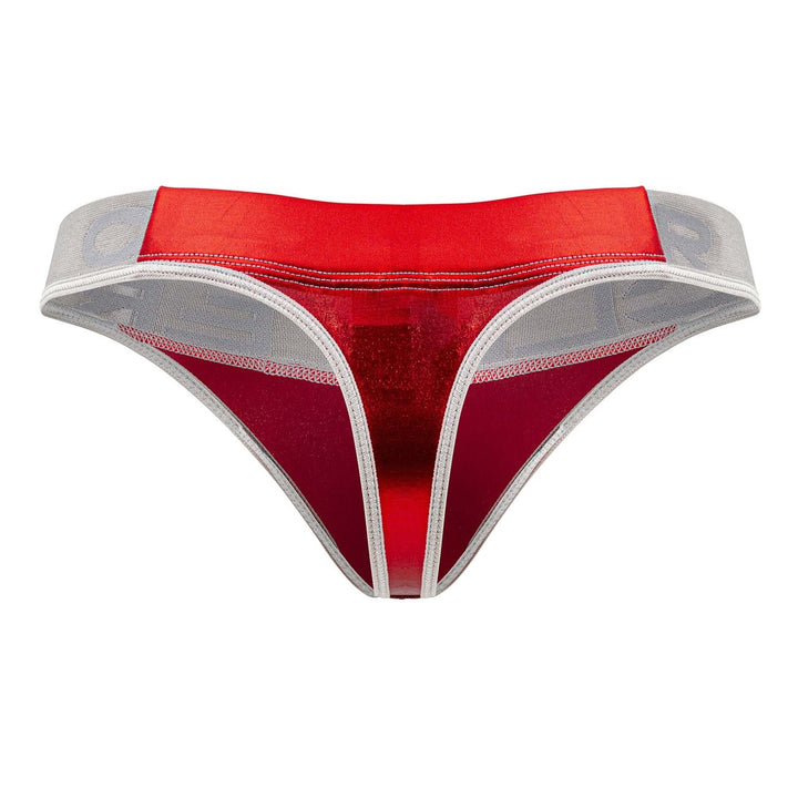 Clever men's red Earth thong – silky microfiber nylon minimal coverage underwear