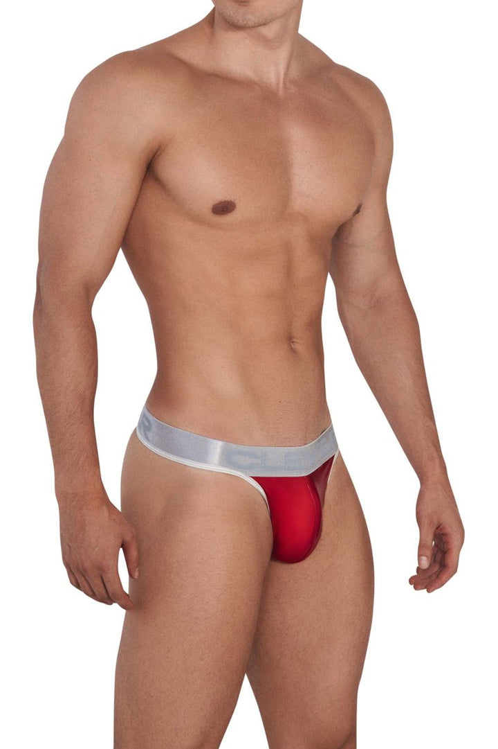 Clever men's red Earth thong – silky microfiber nylon minimal coverage underwear