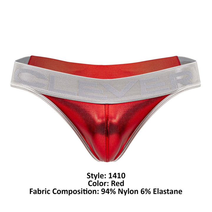 Clever men's red Earth thong – silky microfiber nylon minimal coverage underwear