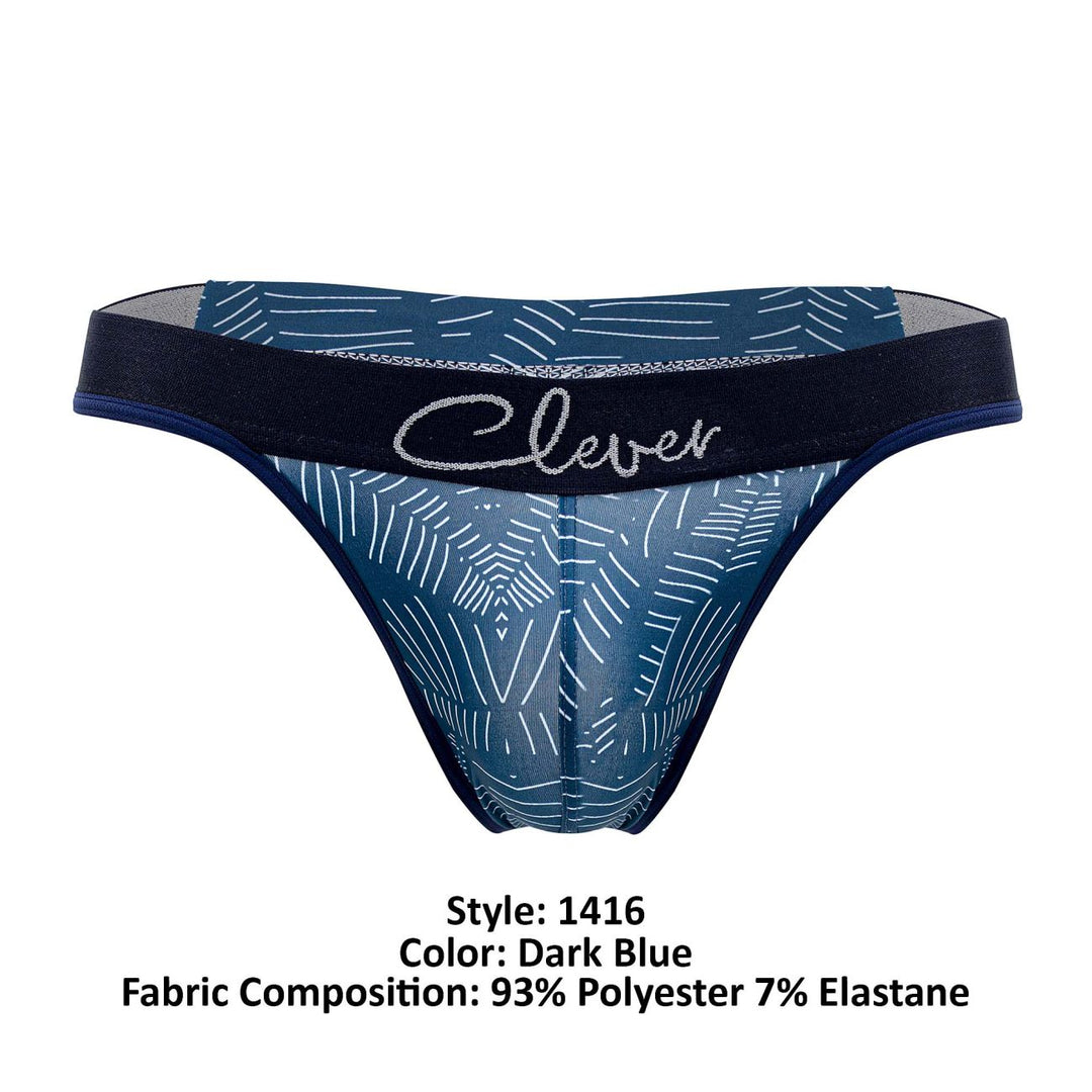 Clever Moda Lush Thongs in Dark Blue – men's thongs