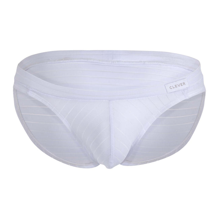 Clever men's white Sainted bikini briefs – quick-dry low-rise ergonomic underwear