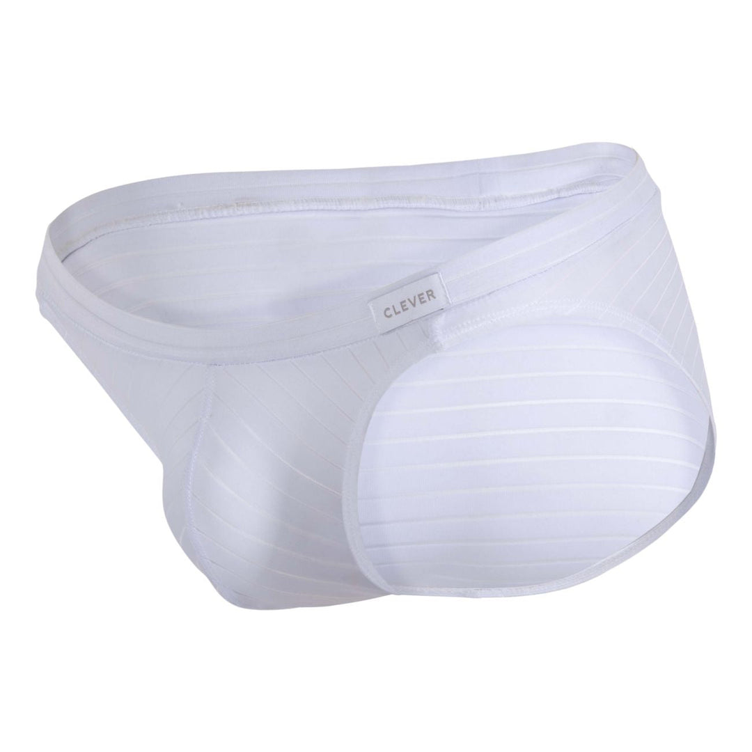 Clever men's white Sainted bikini briefs – quick-dry low-rise ergonomic underwear