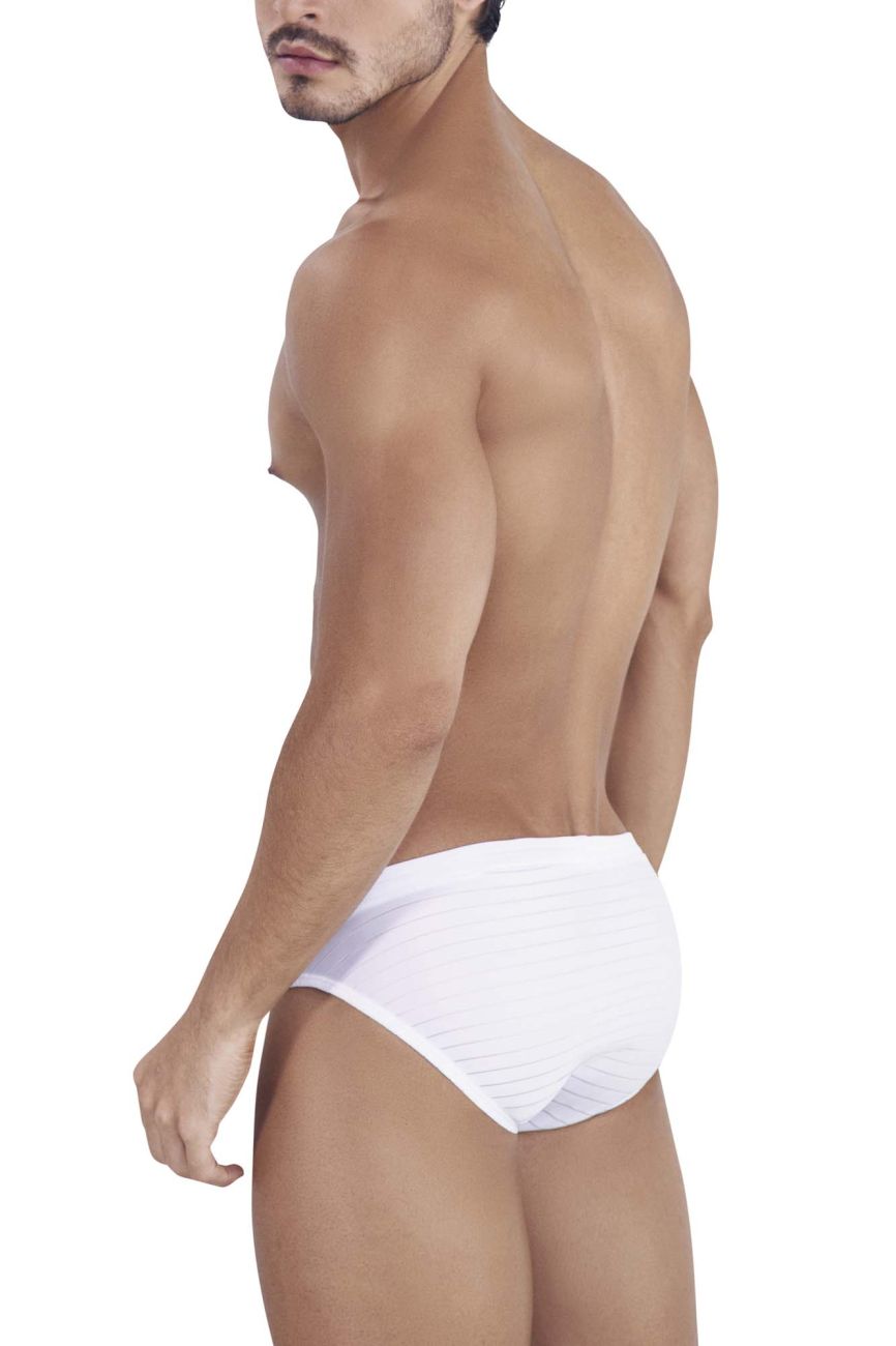Clever men's white Sainted bikini briefs – quick-dry low-rise ergonomic underwear