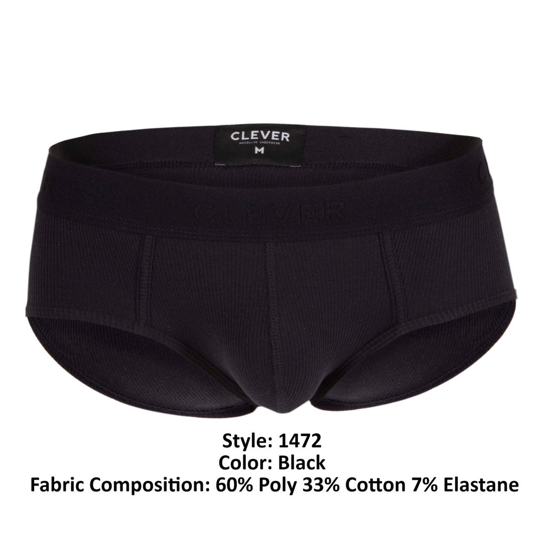 Clever men's black Heavenly briefs – microfiber second-skin full coverage underwear