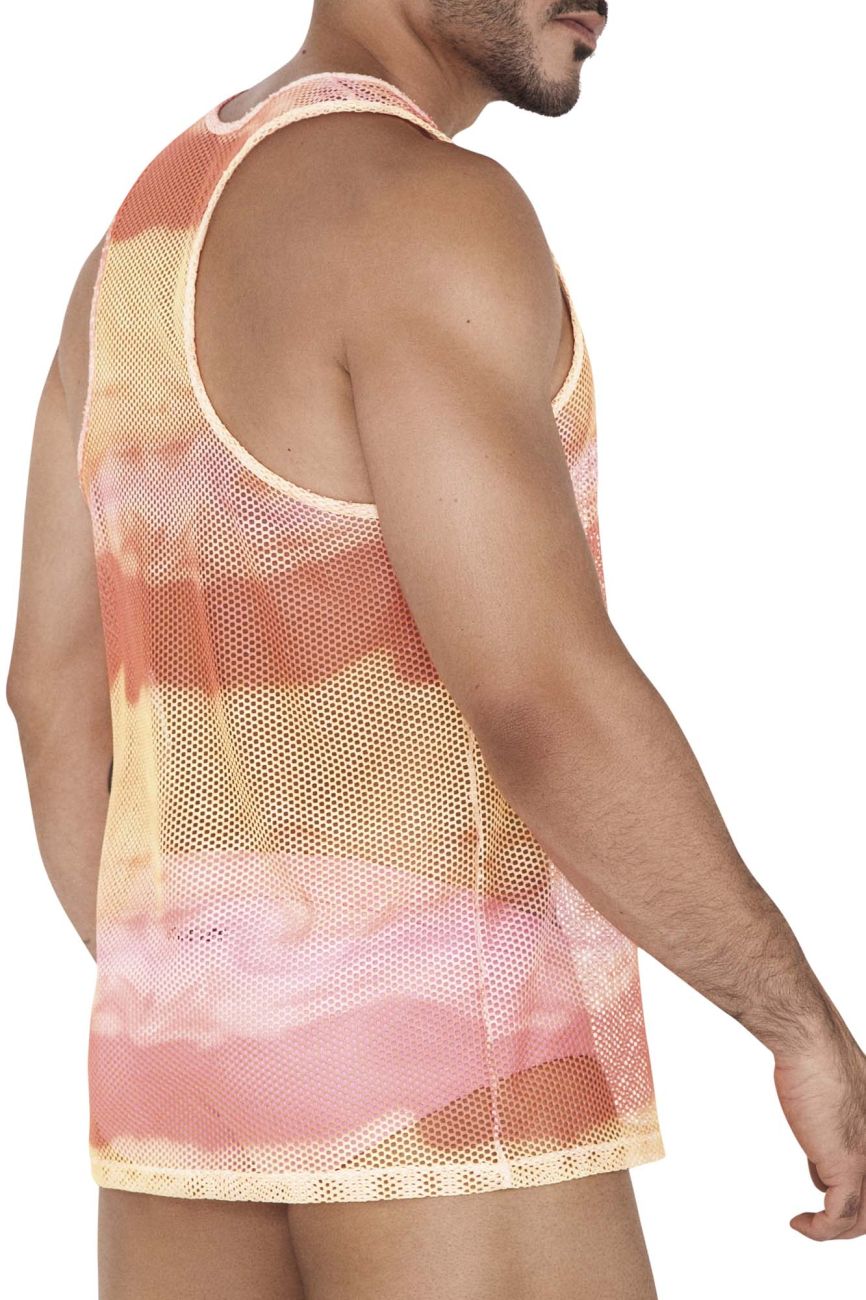 Clever men's yellow Adriatic racer back tank top – athletic sleeveless top