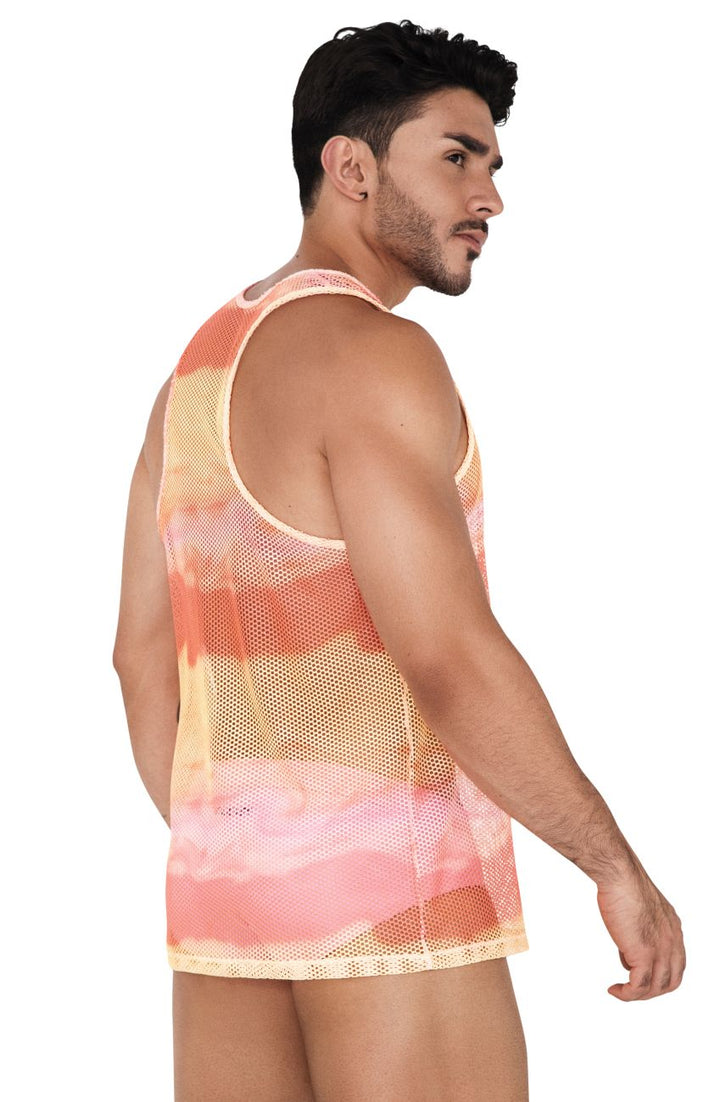 Clever men's yellow Adriatic racer back tank top – athletic sleeveless top