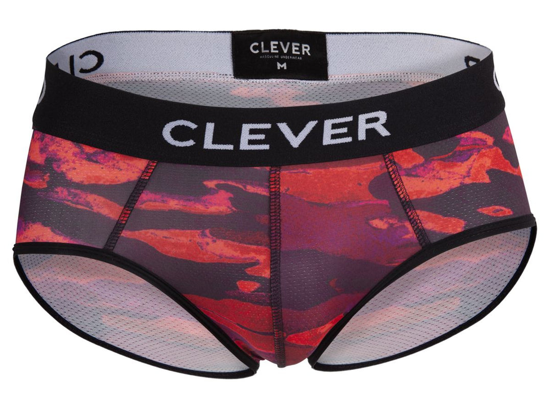 Clever men's red Navigate briefs – stretch low-rise ergonomic underwear