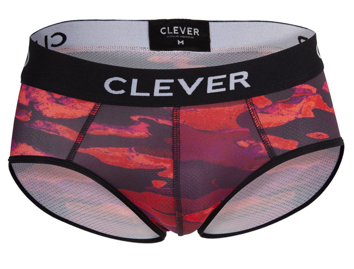 Clever men's red Navigate briefs – stretch low-rise ergonomic underwear