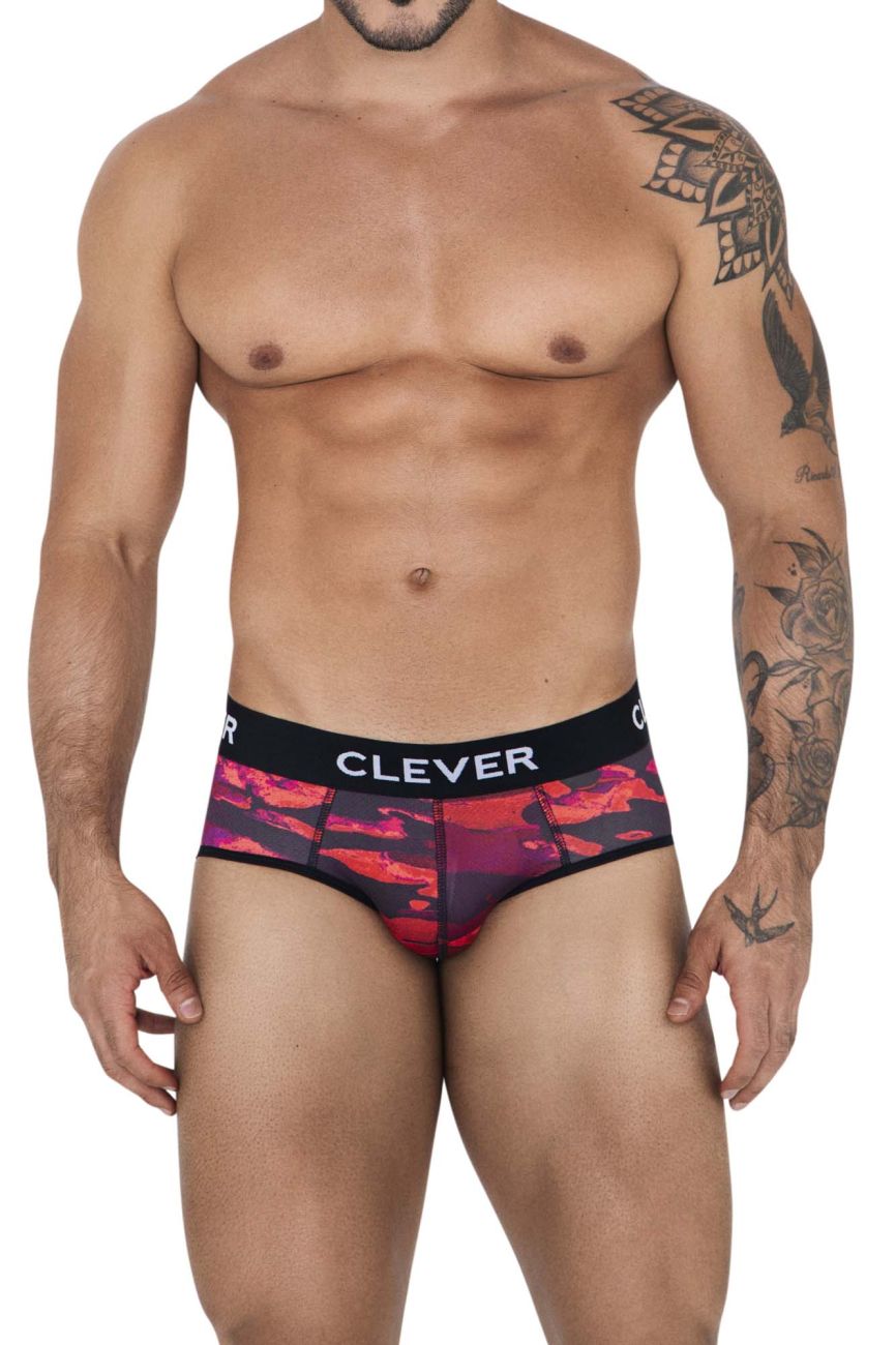 Clever men's red Navigate briefs – stretch low-rise ergonomic underwear