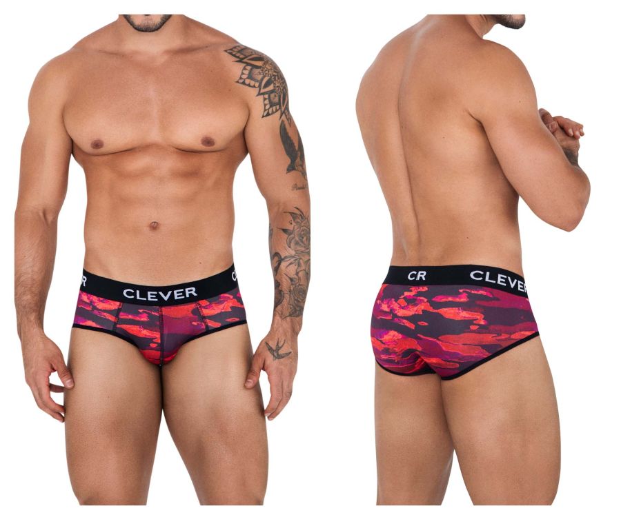 Clever men's red Navigate briefs – stretch low-rise ergonomic underwear