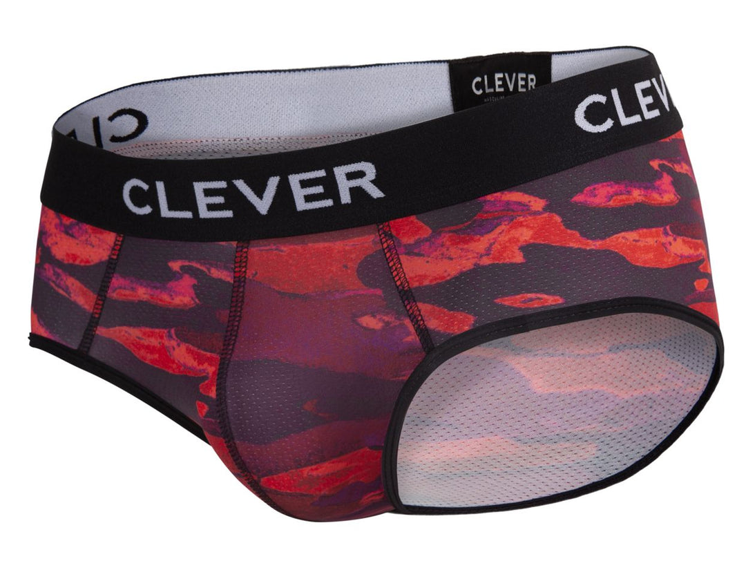 Clever men's red Navigate briefs – stretch low-rise ergonomic underwear