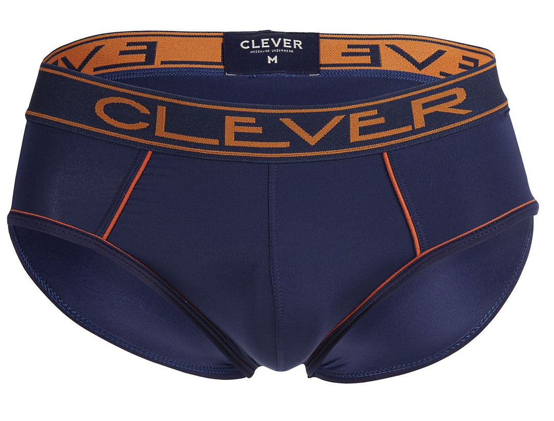Clever men's dark blue Strait briefs – stretch nylon elastane everyday underwear