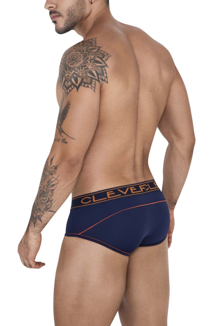 Clever men's dark blue Strait briefs – stretch nylon elastane everyday underwear