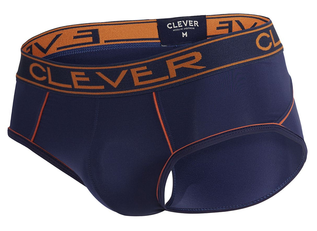 Clever men's dark blue Strait briefs – stretch nylon elastane everyday underwear