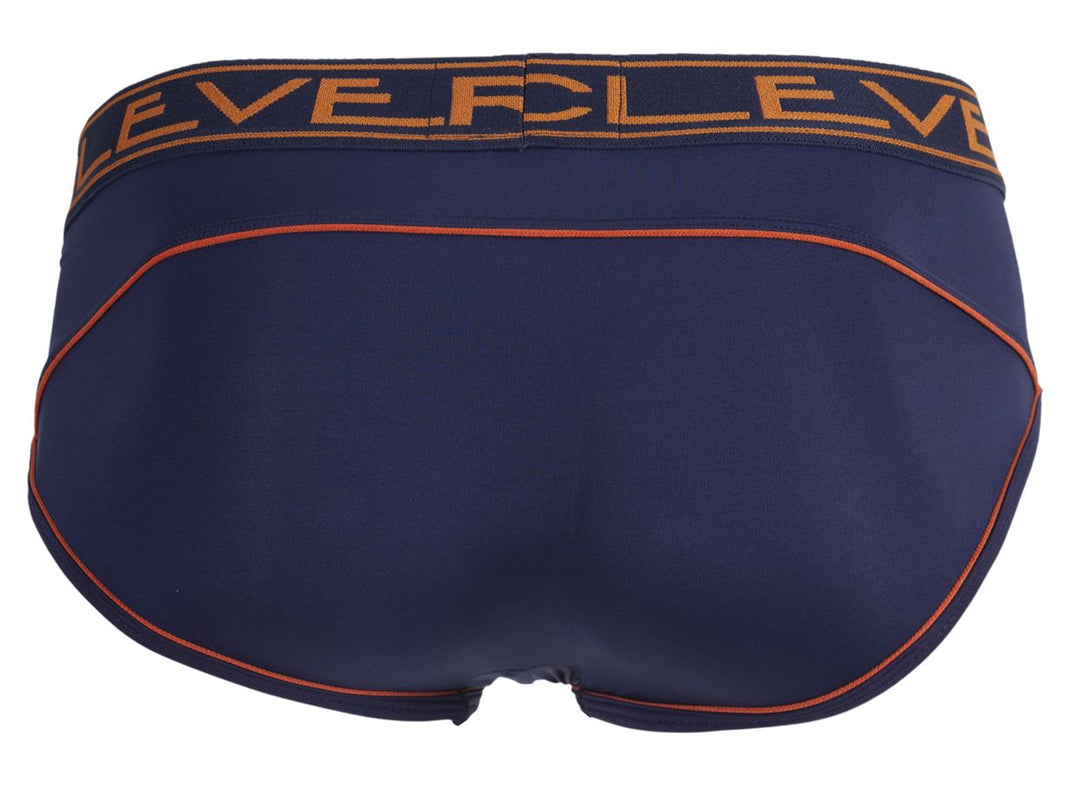 Clever men's dark blue Strait briefs – stretch nylon elastane everyday underwear