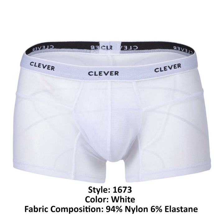 Clever Moda Legend Trunks in White – men's trunks
