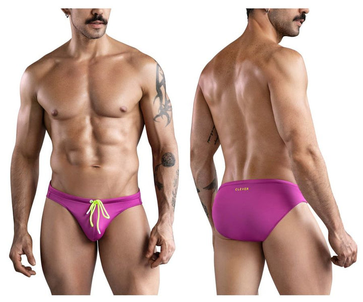 Clever Moda Vivo Men's Swim Brief in Grape – men's swimwear