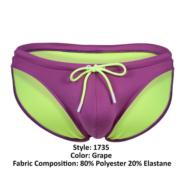 Clever Moda Vivo Men's Swim Brief in Grape – men's swimwear