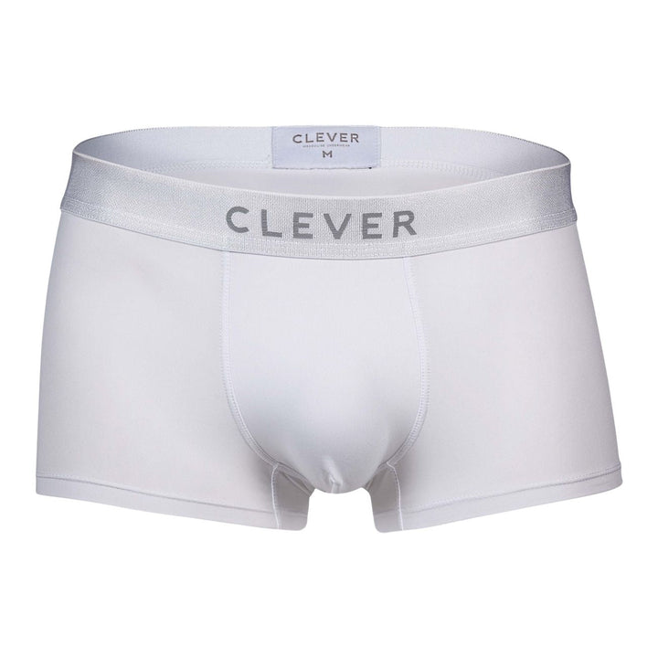 Clever Moda Victor Trunks in White – men's trunks
