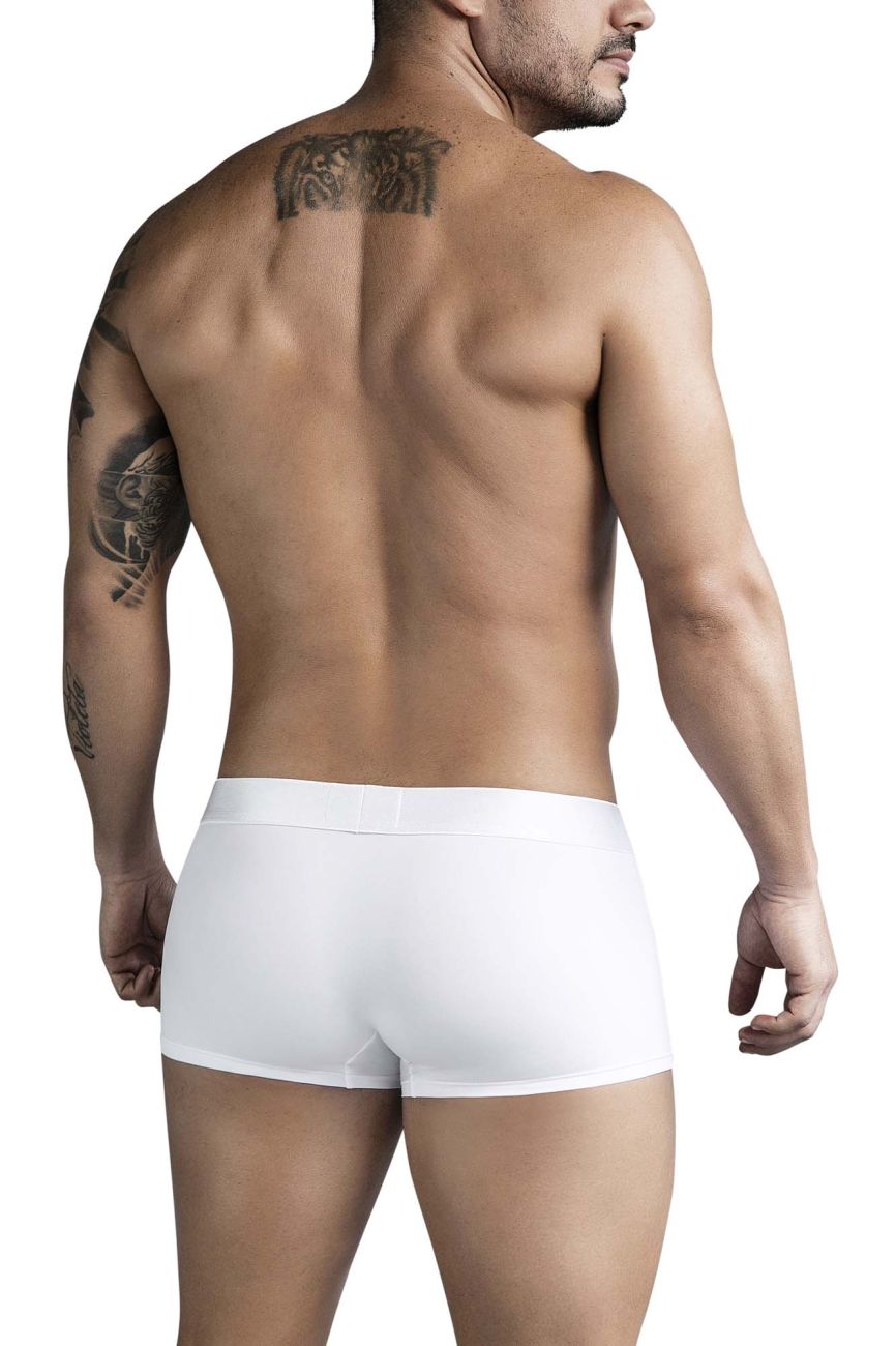 Clever Moda Victor Trunks in White – men's trunks