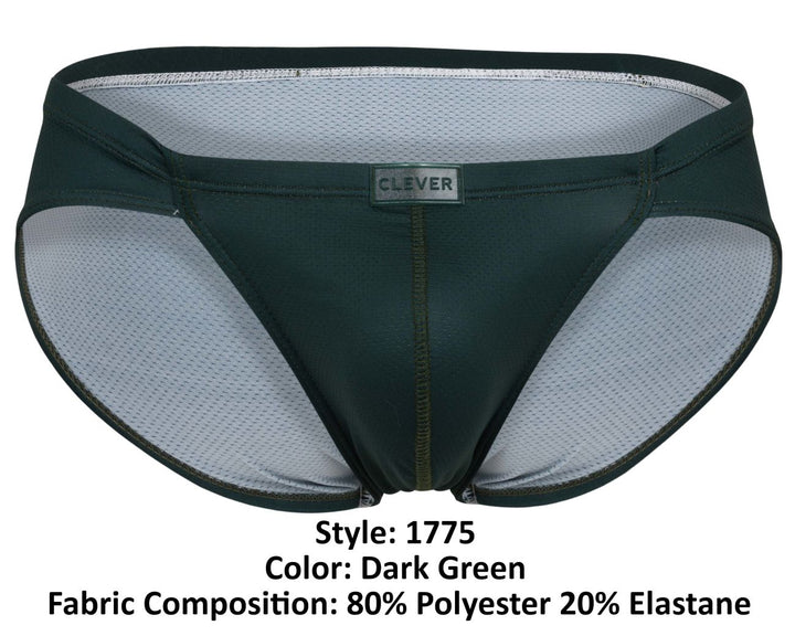 Clever Moda Optimo Men's Bikini Brief in Dark Green – men's briefs