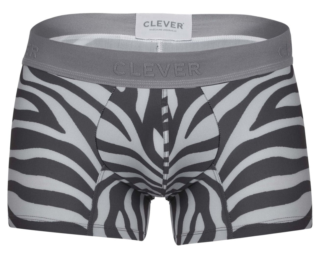 Clever Moda Cebra Men's Trunk Underwear in Gray – men's trunks