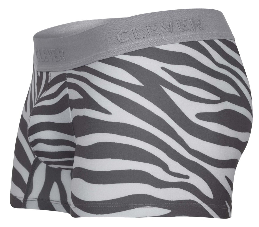 Clever Moda Cebra Men's Trunk Underwear in Gray – men's trunks