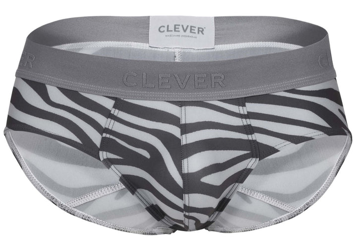 Clever Moda Cebra Men's Bikini Brief in Gray – men's briefs