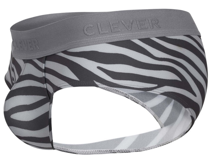 Clever Moda Cebra Men's Bikini Brief in Gray – men's briefs