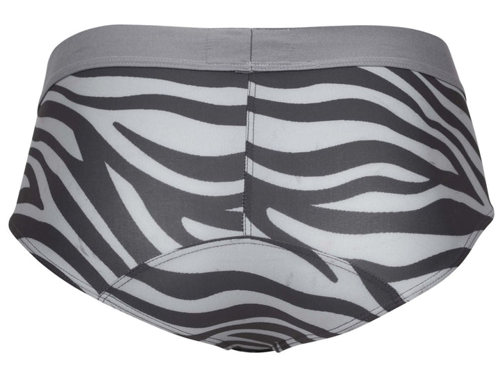 Clever Moda Cebra Men's Bikini Brief in Gray – men's briefs
