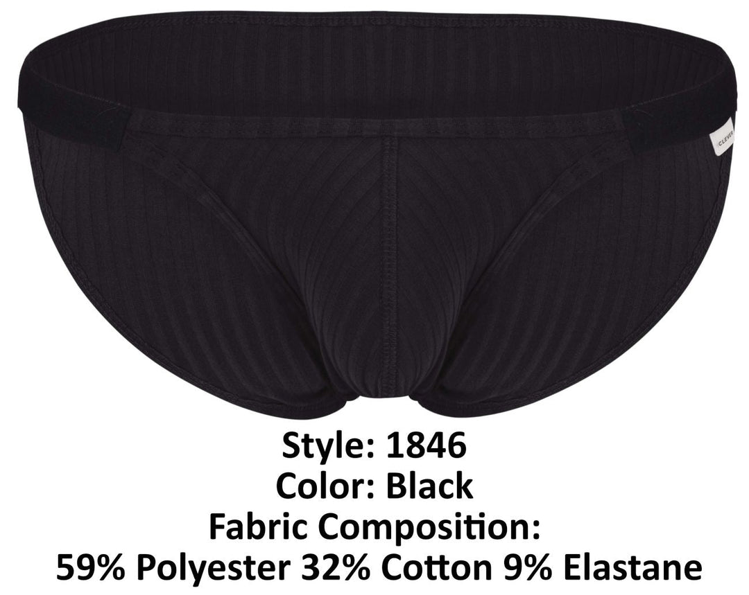Clever Moda Mantra Men's Bikini Brief in Black – men's briefs