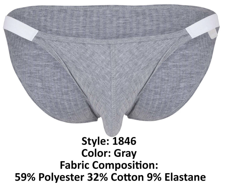 Clever Moda Mantra Men's Bikini Brief in Gray – men's briefs